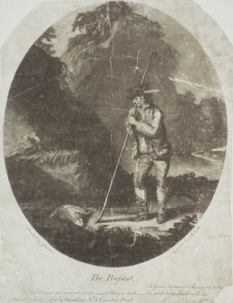 Mezzotint - The Peasant. - Smith